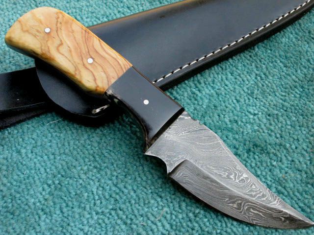 8" Superior Hand Made Damascus Steel Skinning Knife , Fixed Blade Hunting Knife | Knives Kitchen & Dining Knives