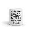 A Good Mood Is Like A Balloon Coffee Mug | Quote Mug Kitchen & Dining Quote Mug