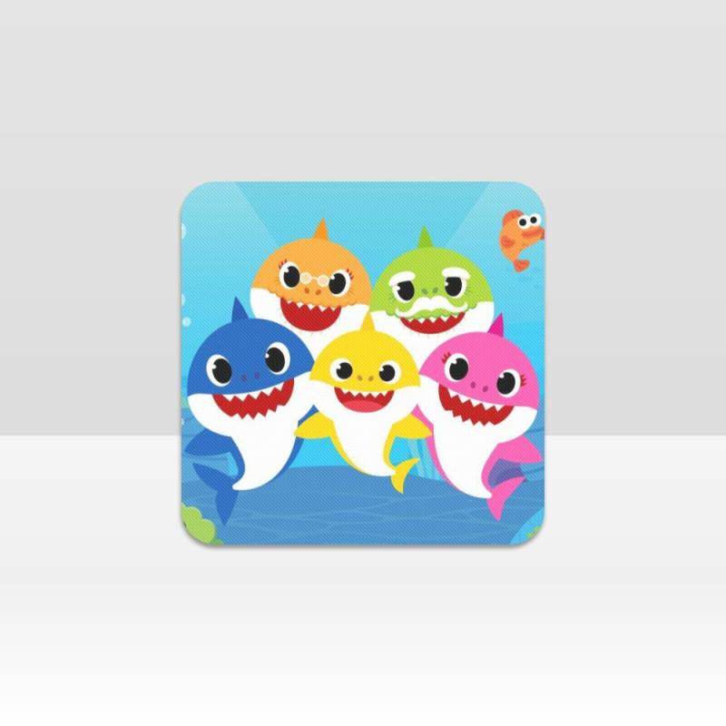 Baby Shark Cup Coaster, Square Drink Coaster, Round Coffee Coaster | Coasters & Trays Coasters & Trays Coasters & Trays