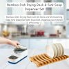 Bamboo Dish Drying Rack & Dishwashing Soap Sink Dispenser Pack | Kitchen Organizers Kitchen & Dining Kitchen Organizers