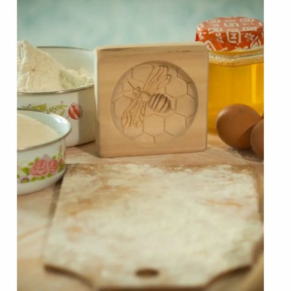 bee Embossed cookie mold, cookie cutter, wooden mold, Wooden stamp stamp for gingerbread cookies springerle stamp | Cookie Cutters Cookie Cutters Cookie Cutters