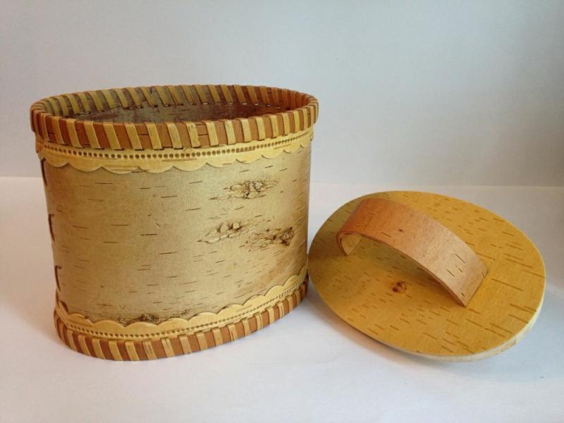 Birch bark box, birch bark canister | Cookware Cookware Cookware