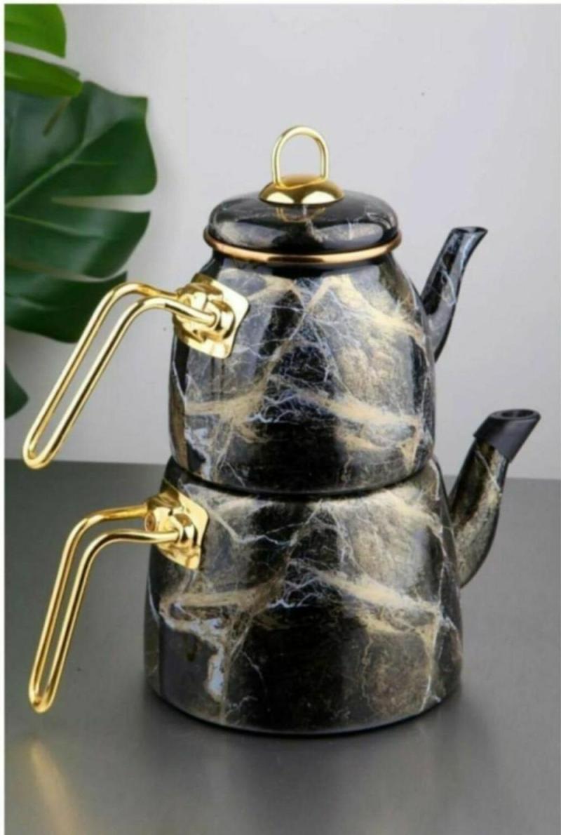 Black Teapot Set / Turkish Tea Pot Set, Turkish Samovar Tea Maker, Tea Kettle for Loose Leaf Tea, Checkered Tea | Teapots & Tea Sets Kitchen & Dining Teapots & Tea Sets