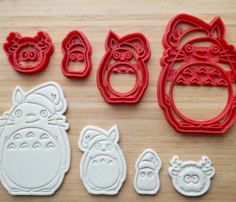 Christmas totoro cookie cutters. Set 4 pcs. | Cookie Cutters Cookie Cutters Cookie Cutters