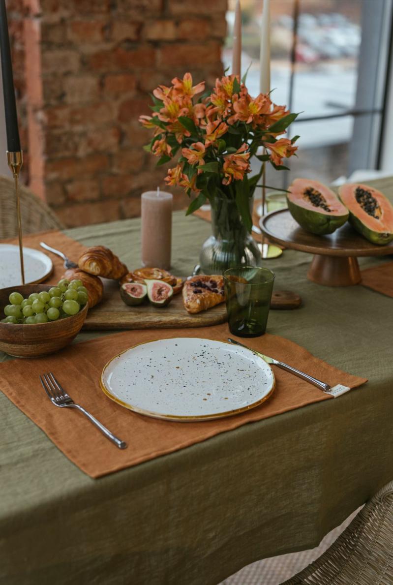 Cinnamon linen placemat | Table Linens Kitchen & Dining Table Linens