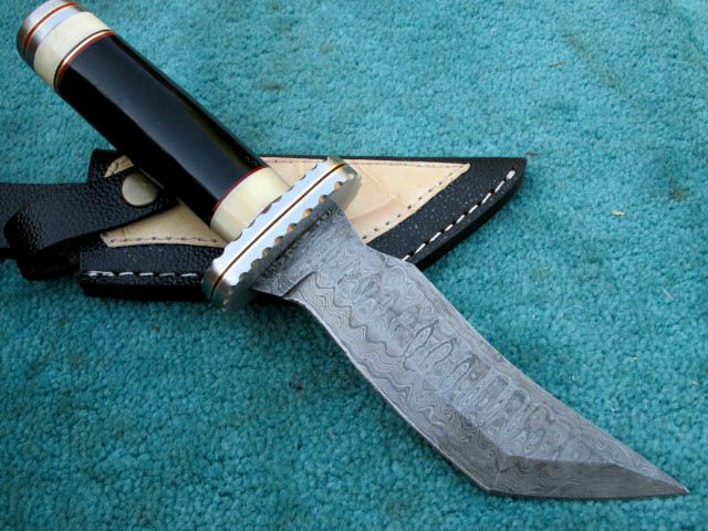 Combat Knife , Hand Made Damascus Steel Tanto Style Blade Hunting Knife | Knives Kitchen & Dining Knives