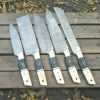 Custom Handmade Forged Acrylic Sheet Chef Knives Set | Knives Kitchen & Dining Knives