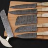 Custom Handmade Hand Forged Damascus Steel Chef Knife Sets Kitchen Knives | Knives Kitchen & Dining Knives