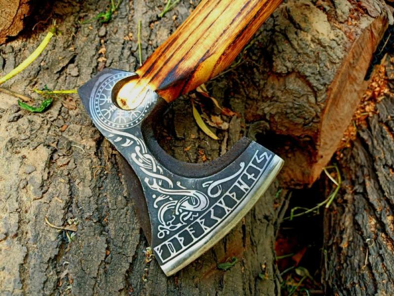 Custom Handmade Steel Hatchet Tomahawk Axe Throwing Viking Hunting Axe | Knives Kitchen & Dining Knives