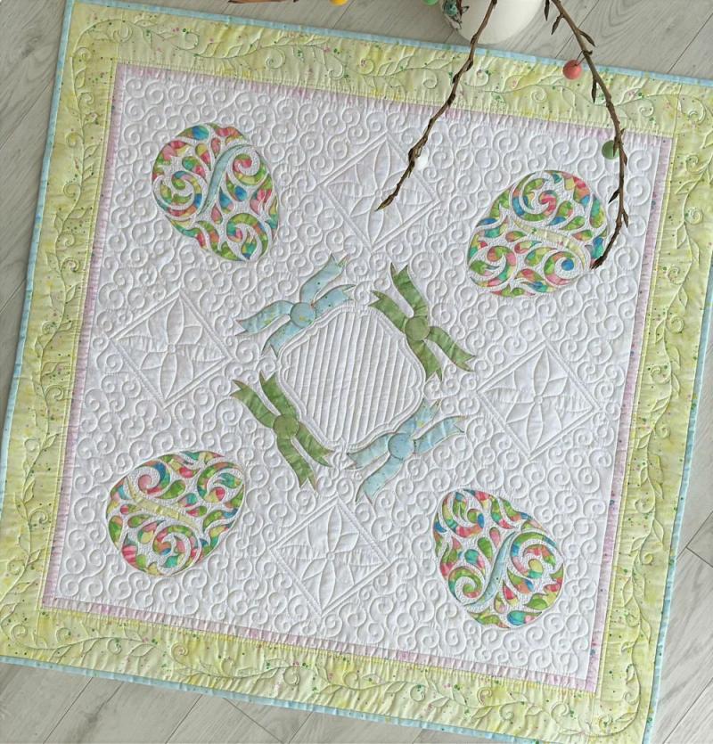 Easter Table Runner, Easter eggs tablecloth, Easter Pastel Centerpiece, Easter Sideboard Decor, Spring home decor | Table Linens Kitchen & Dining Table Linens