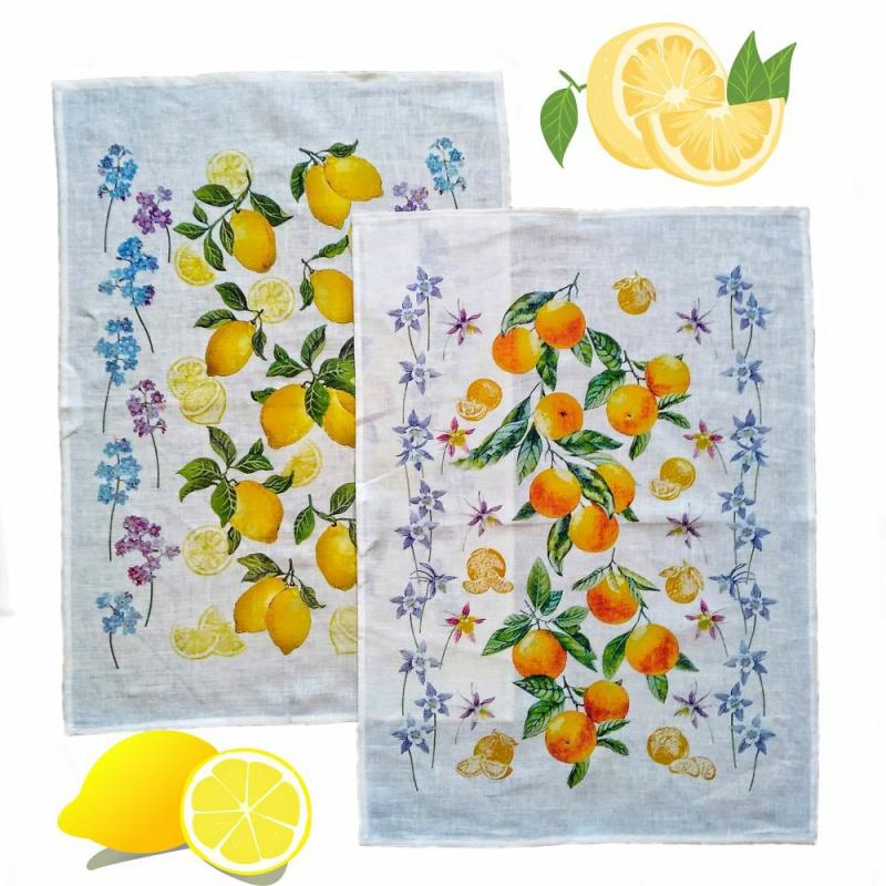 European linen towels set 2pcs Towels 19’7 x 27’6 inches for kitchen | Table Linens Kitchen & Dining Table Linens