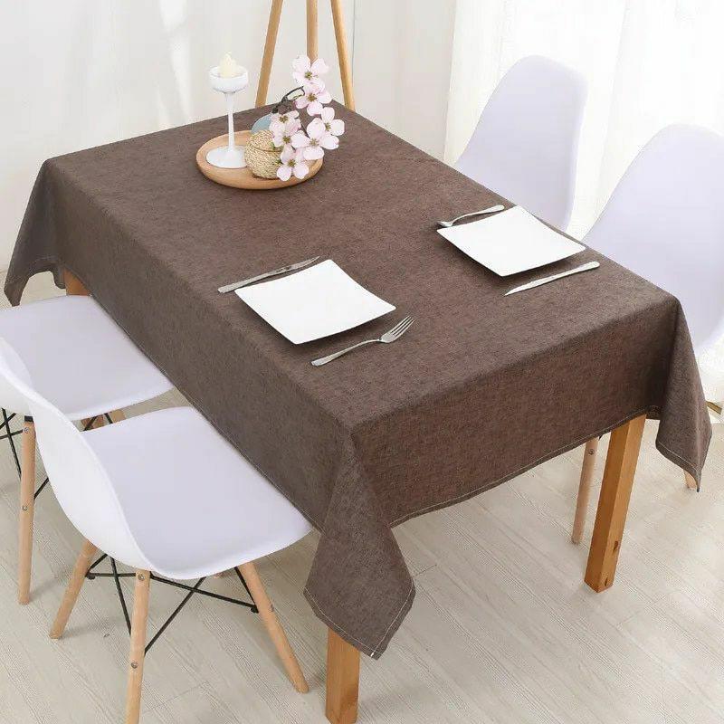 Faux Linen Rectangle Tablecloth – Washable, Wrinkle & Stain Resistant for Kitchen Dining – JAF040 | Table Linens Kitchen & Dining Table Linens