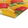 Glass Cutting Board Strawberry and orange ornament | Cookware Cookware Cookware