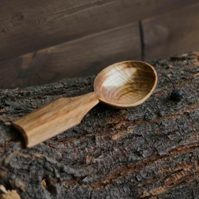 Hand carved wooden spoon, cooking spoon unique spoon, bushcraft spoon, spoon for hiking | Wooden Utensils Kitchen & Dining Wooden Utensils