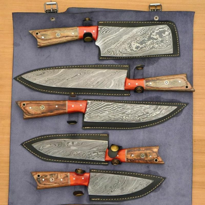 Hand Forged Damascus Steel Chef Knife Sets | Knives Kitchen & Dining Knives