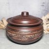 Handmade casserole for cooking Large kitchen pot 185.97 fl.oz Handmade red clay | Cookware Cookware Cookware