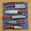 Handmade Forged Damascus Steel Kitchen Knives Set | Knives Kitchen & Dining Knives