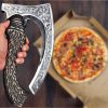 HandMade Pizza Axe, Pizza Slicer Hand forged Viking Pizza Cutter,Kitchen Pizza knife, Pizza Lover,Christmas Gift | Pizza Slicer Kitchen & Dining Pizza Slicer