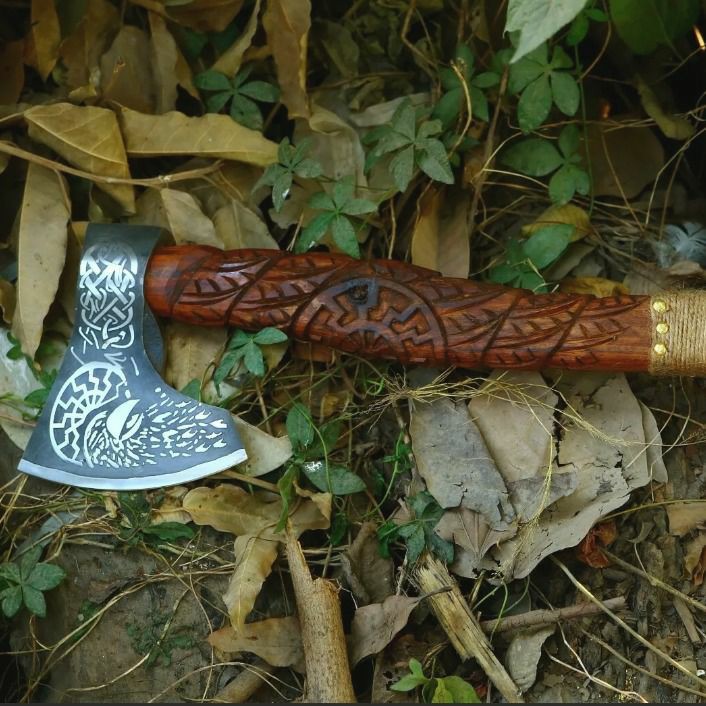 Handmade Steel Tomahawk Axe Integral Ball Hammer Hunting Axe | Knives Kitchen & Dining Knives