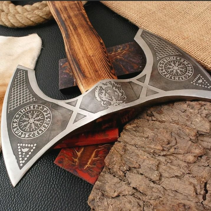 Handmade Steel Tomahawk Axe Throwing Viking Hunting Axe | Knives Kitchen & Dining Knives