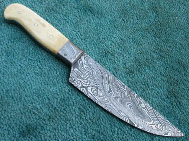 Hunting Knife , 11" Custom Hand Made Damascus Fixed Blade Hunting Knife | Knives Kitchen & Dining Knives