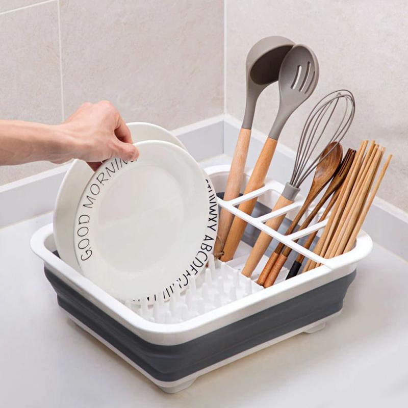 Kitchen Folding Drainage Dish Rack | Kitchen Organizers Kitchen & Dining Kitchen Organizers