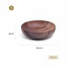 Kitchen Natural Wooden Bowl: Household Fruit & Salad Bowl for Home & Restaurant – Food Container with Wooden Utensils | | Wooden Utensils Kitchen & Dining Wooden Utensils