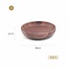 Kitchen Natural Wooden Bowl: Household Fruit & Salad Bowl for Home & Restaurant – Food Container with Wooden Utensils | | Wooden Utensils Kitchen & Dining Wooden Utensils