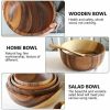 Kitchen Natural Wooden Bowl: Household Fruit & Salad Bowl for Home & Restaurant – Food Container with Wooden Utensils | | Wooden Utensils Kitchen & Dining Wooden Utensils