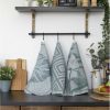 Linen towels for the kitchen 19’7×27’6 Set of three parts European linen jacquard weaving | Table Linens Kitchen & Dining Table Linens