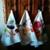 Linen towels set 3-pieces. European quality handmade color print linen | Table Linens Kitchen & Dining Table Linens