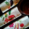 Linen towels set 3-pieces. European quality handmade color print linen | Table Linens Kitchen & Dining Table Linens