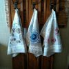 Linen towels set 3-pieces. European quality handmade color print linen | Table Linens Kitchen & Dining Table Linens