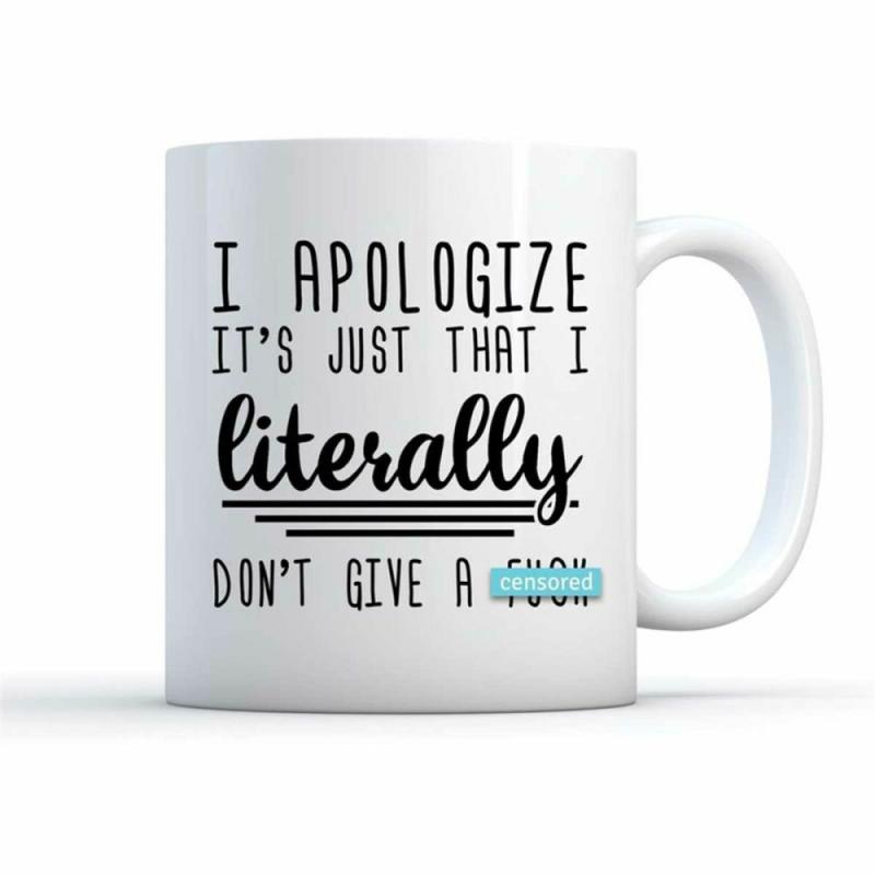 Literally Don’t Give A, Funny Mug, Coffee Mug, Curse Mug, Mature Quote Mug, Gifts For Coworker, Gifts For Her, Gifts For | Quote Mug Kitchen & Dining Quote Mug