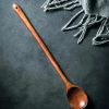 Long Handle Wooden Spoon: Eco-Friendly Kitchen Utensil for Stirring, Salad, Cooking – Sustainable Tableware | Wooden Utensils Kitchen & Dining Wooden Utensils