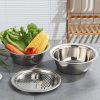 Multifunctional Stainless Steel Basin Drain Basket | Vegetable Cutters & Choppers Kitchen & Dining Vegetable Cutters & Choppers