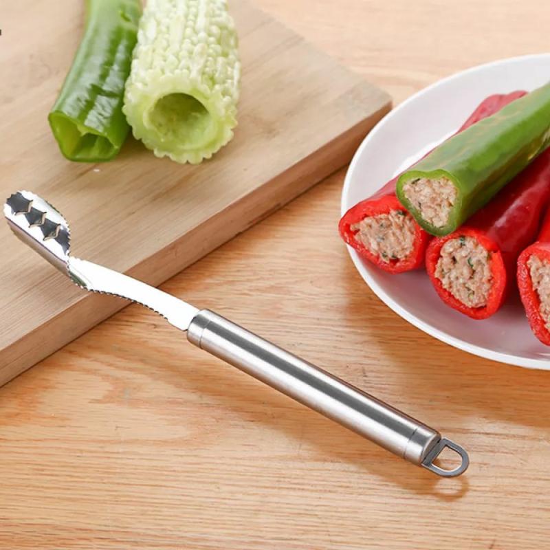 Multipurpose Jalapeno Pepper Corer & Seed Remover Tool | Vegetable Cutters & Choppers Kitchen & Dining Vegetable Cutters & Choppers