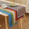 New Thick Linen Solid Color Light Luxury Table Runner – Home & Office Decor | Table Linens Kitchen & Dining Table Linens