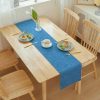 New Thick Linen Solid Color Light Luxury Table Runner – Home & Office Decor | Table Linens Kitchen & Dining Table Linens