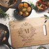 Personalized monogram cutting board wedding gift Custom Engraved Family name chopping board Newwed gift Anniversaty gift | Wooden Utensils Kitchen & Dining Wooden Utensils