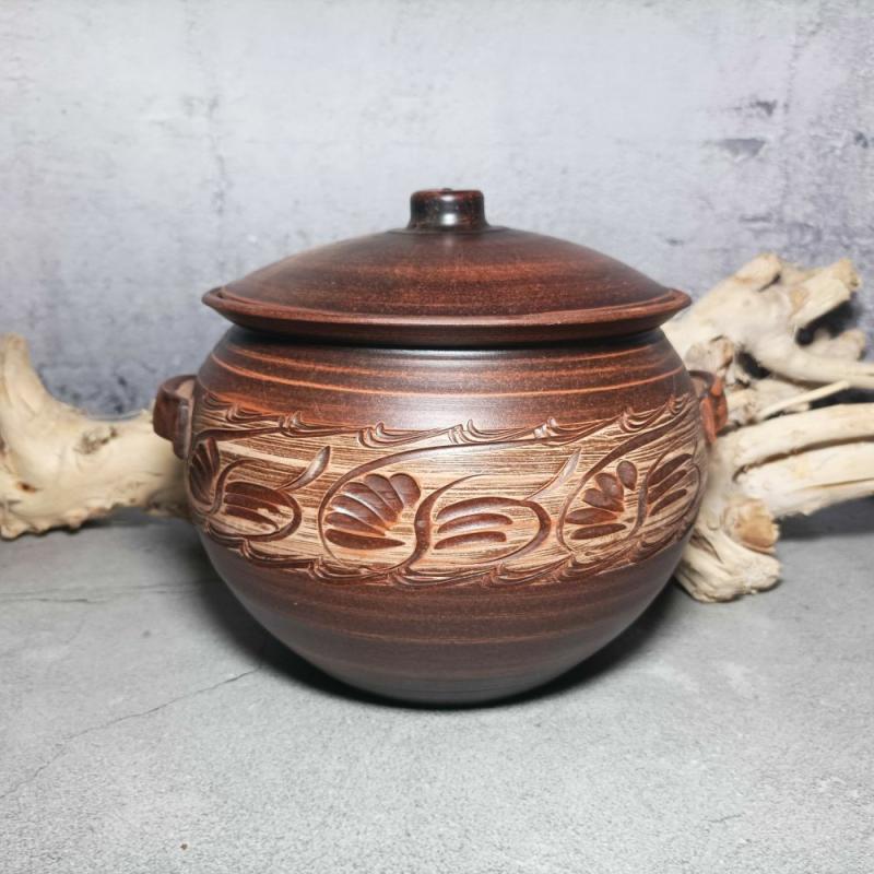 Pottery handmade casserole 135.25 fl.oz Handmade red clay Cooking Pot | Cookware Cookware Cookware