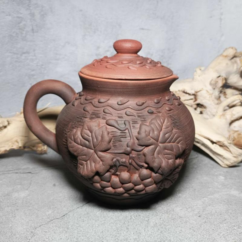 Pottery jug 67.62 fl.oz with lid for wine Handmade from red clay European quality | Cookware Cookware Cookware