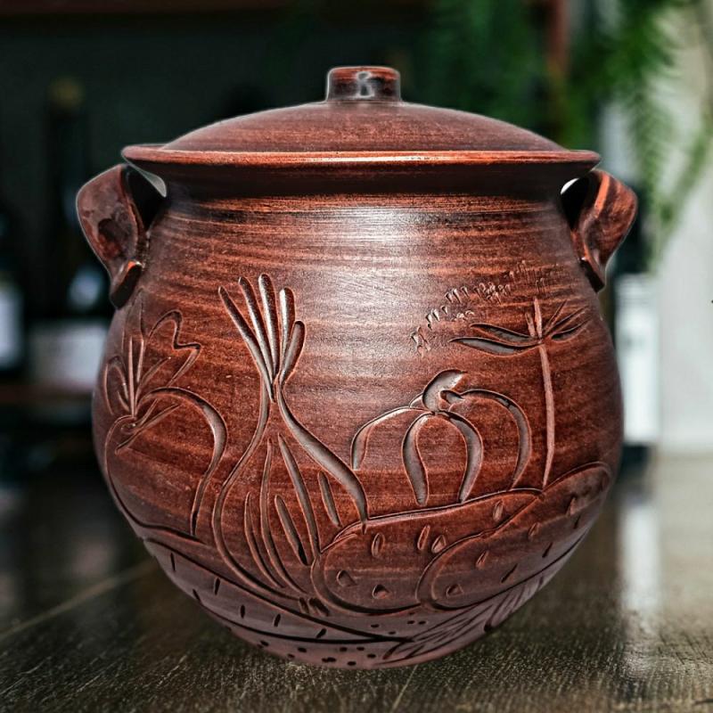 Pottery large casserole 185.97 fl.oz Handmade red clay / Cooking Pot | Cookware Cookware Cookware