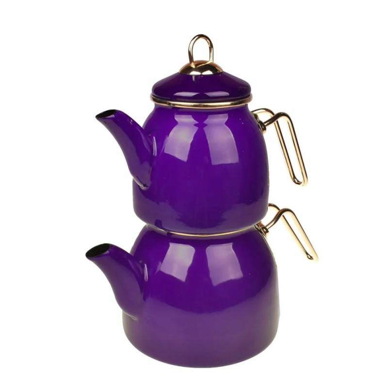 Purple Teapot Set / Turkish Tea Pot Set, Turkish Samovar Tea Maker, Tea Kettle for Loose Leaf Tea, Checkered Tea | Teapots & Tea Sets Kitchen & Dining Teapots & Tea Sets