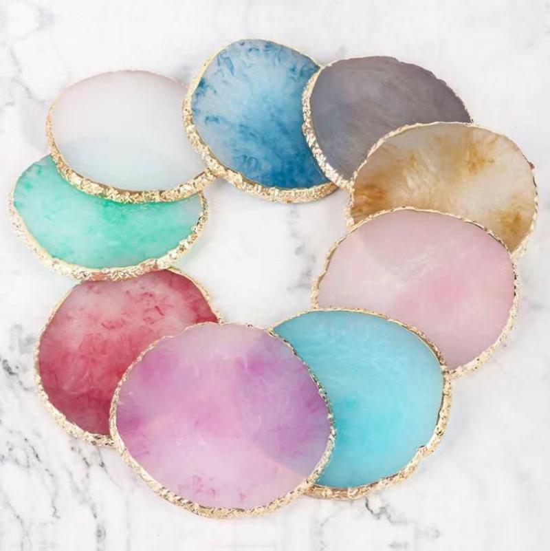 Quartz Resin Agate Coaster Candle Pad for Coffe tbale or Nail art(US Customers) | Coasters & Trays Coasters & Trays Coasters & Trays