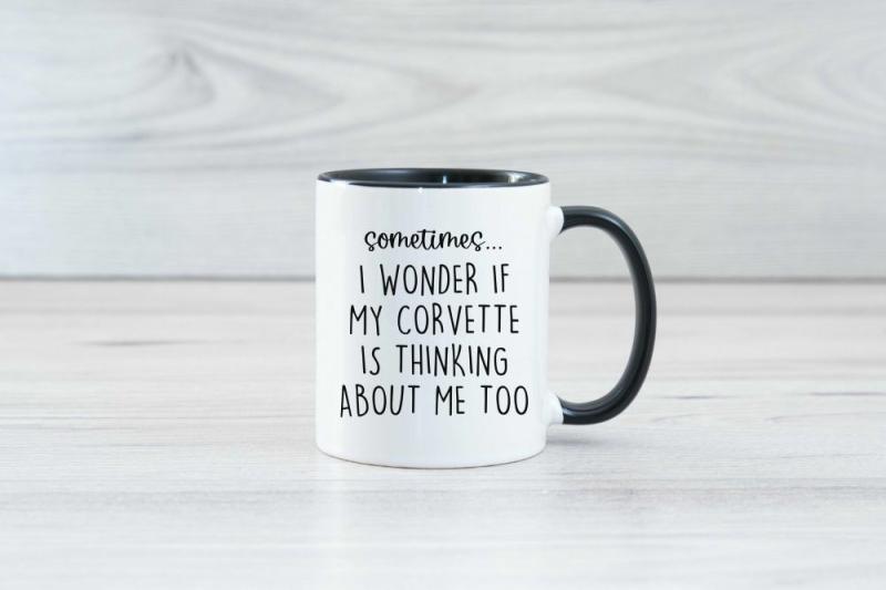 Sometimes I Wonder If My Sports Car Is Thinking About Me, Sports Car Coffee Mug, Car Enthusiast, Gift For Him, Birthday | Quote Mug Kitchen & Dining Quote Mug