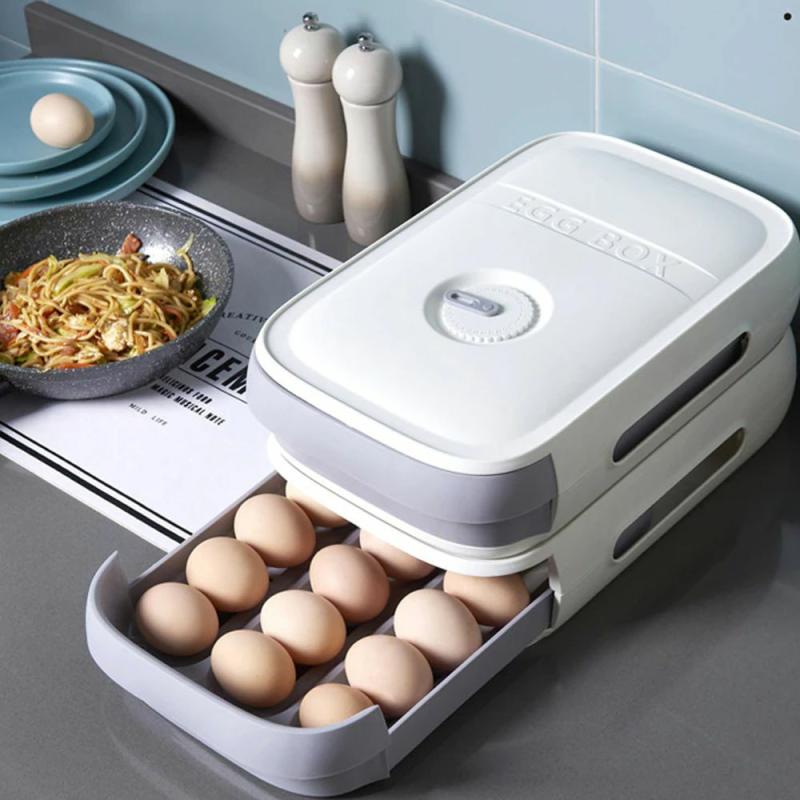 Stackable Refrigerator Egg Storage Container with Lid – Durable, BPA-Free Plastic Egg Organizer, Holds 20Eggs | Kitchen Organizers Kitchen & Dining Kitchen Organizers