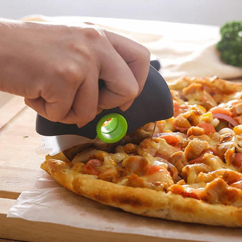 Stainless Steel Round Wheel Pizza Cutting Knife | Pizza Slicer Kitchen & Dining Pizza Slicer