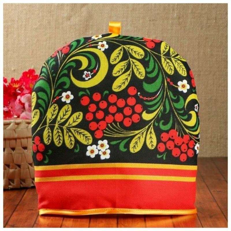 Tea cosy. Teapot cozy. Kitchen desk decor. Khokhloma . Tea cozy for teapot. Tea cozy khokhloma for teapot. | Teapots & Tea Sets Kitchen & Dining Teapots & Tea Sets