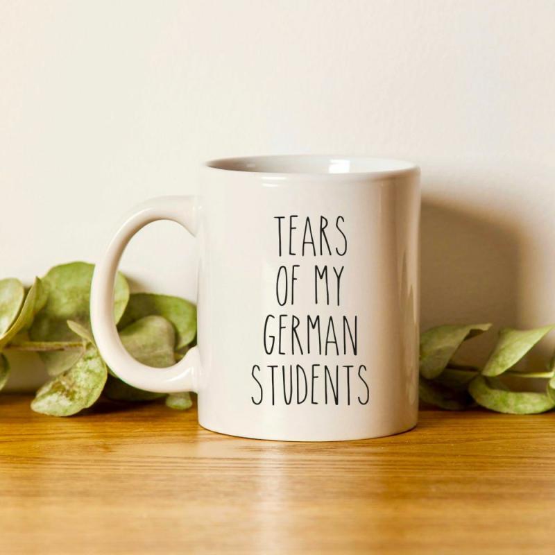 Tears Of My German Students, German Teacher Gift, Back To School, German Professor, Funny German Teacher Gift, Teacher A | Quote Mug Kitchen & Dining Quote Mug